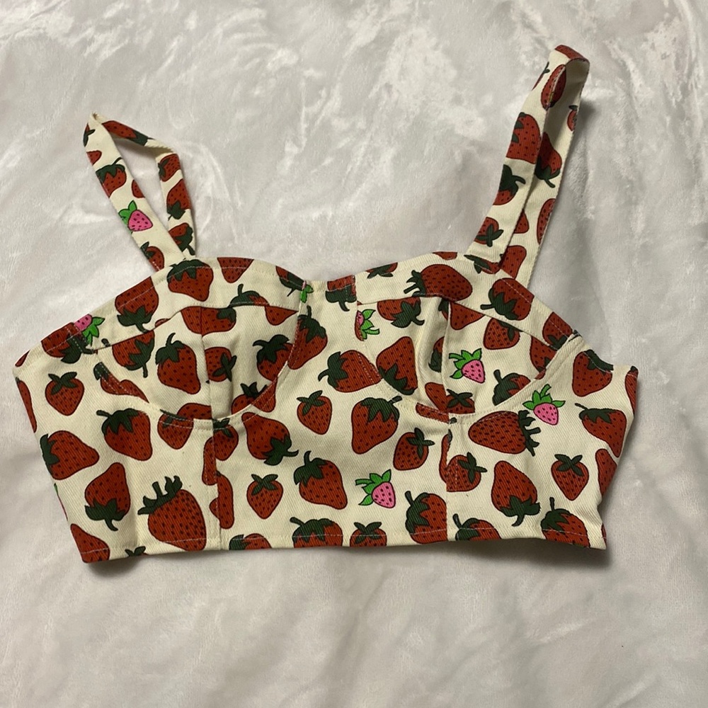 Corset top strawberry top